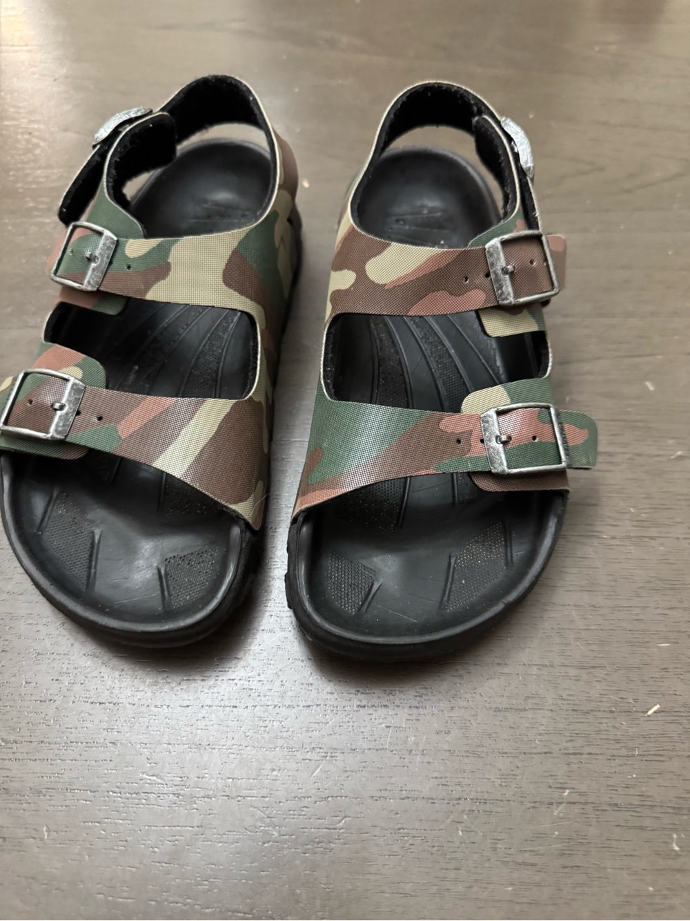 Birki's Aruba Sandal (Toddler/Little Kid/Big Kid),Camo, size EU 34 us 3